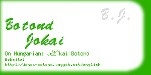 botond jokai business card